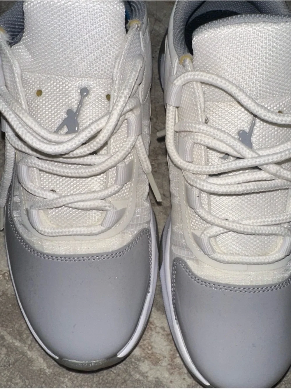 Kids' White and Gray High-Top Basketball Sneakers